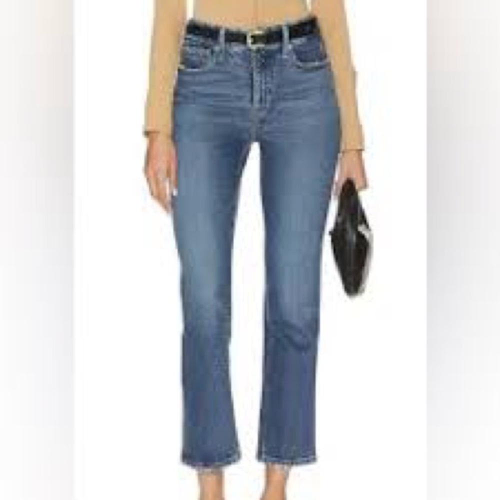 GOOD AMERICAN straight leg indigo jeans. (Sorry for bad picture quality!)